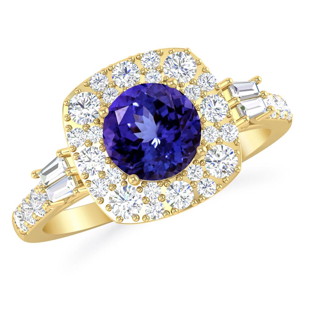 Yellow Gold - Tanzanite