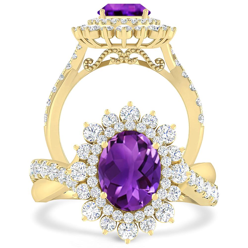 Yellow Gold - Amethyst