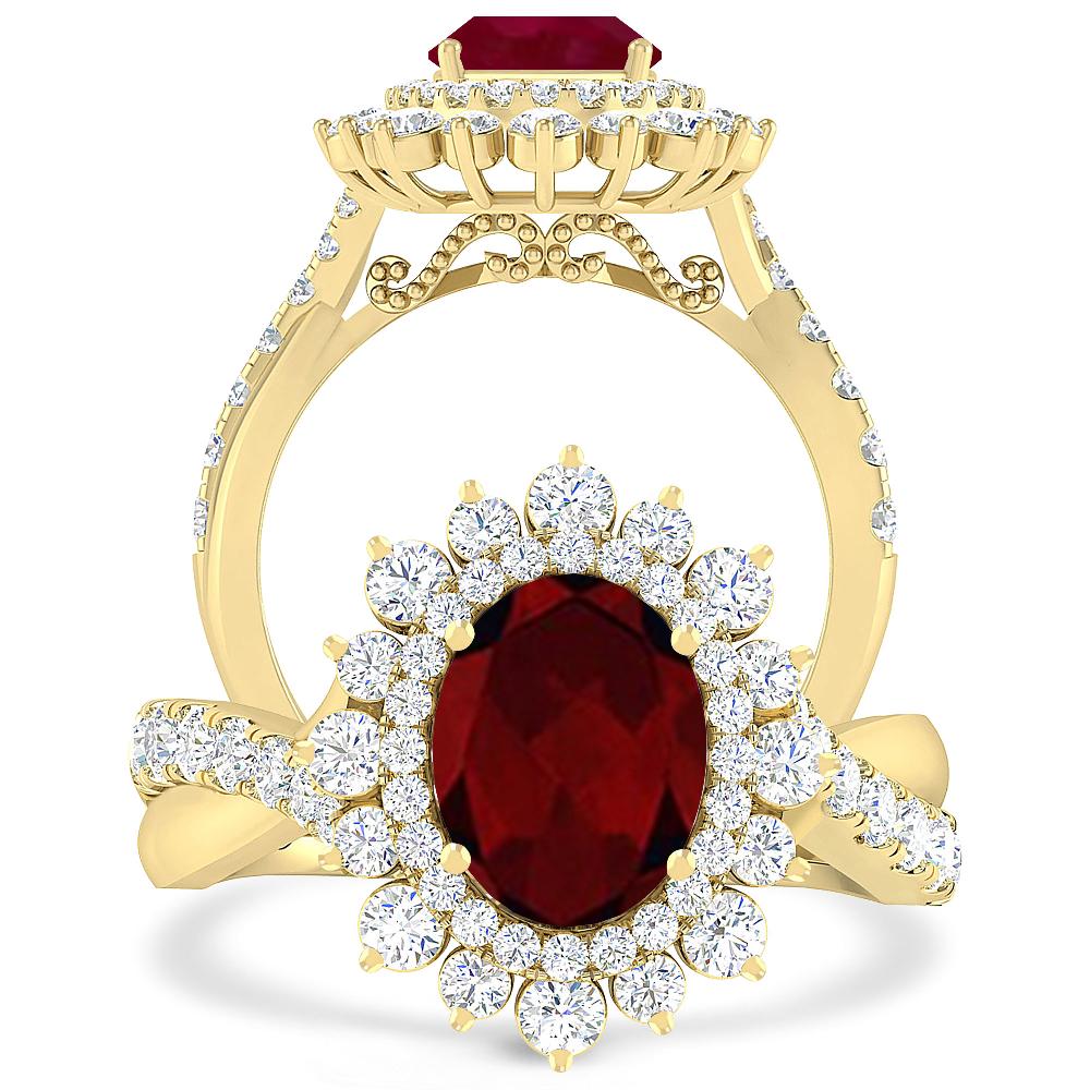 Yellow Gold - Garnet