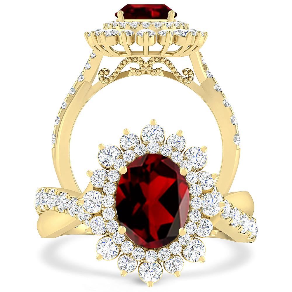 Yellow Gold - Garnet