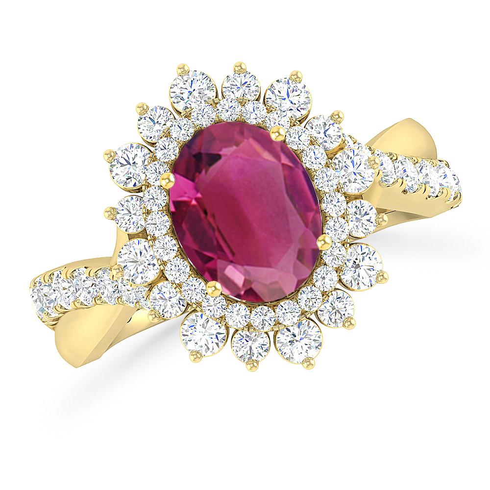 Yellow Gold - Pink Tourmaline