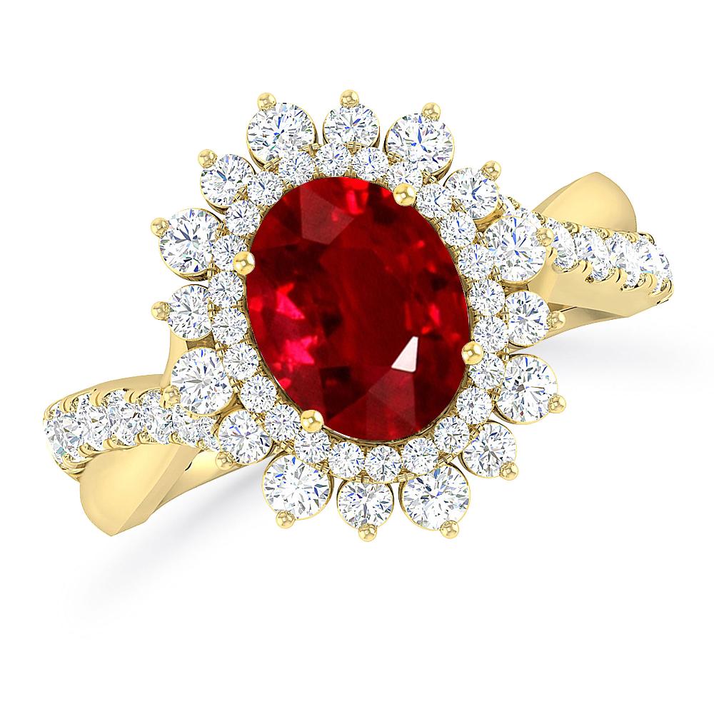 Yellow Gold - Ruby