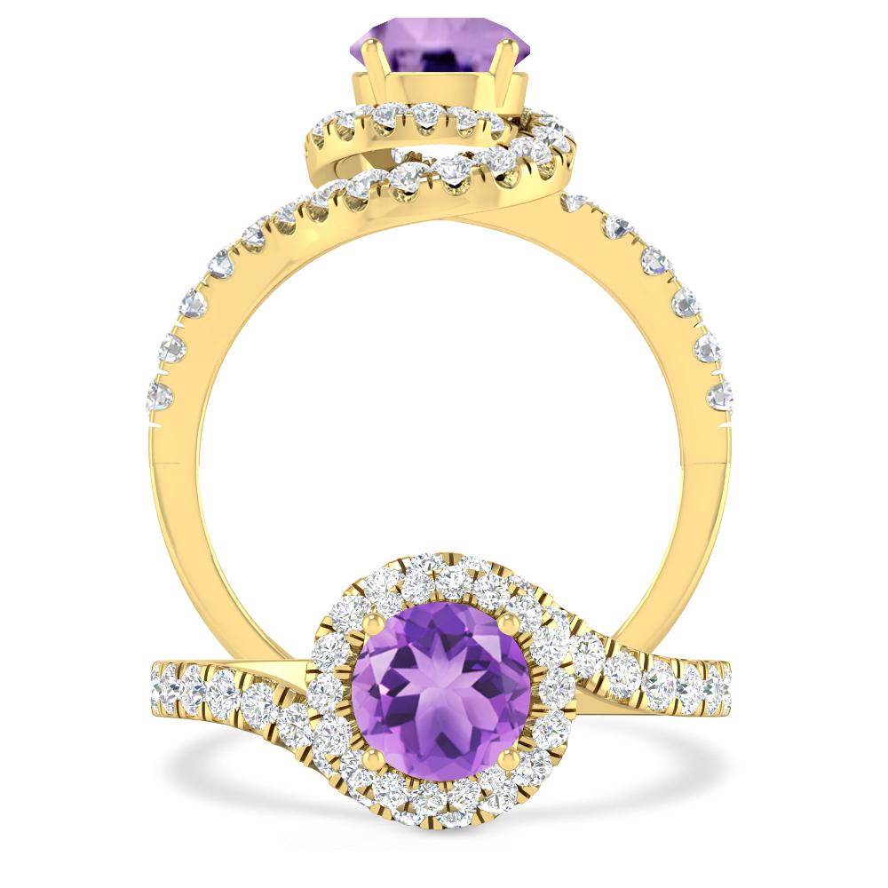 Yellow Gold - Amethyst