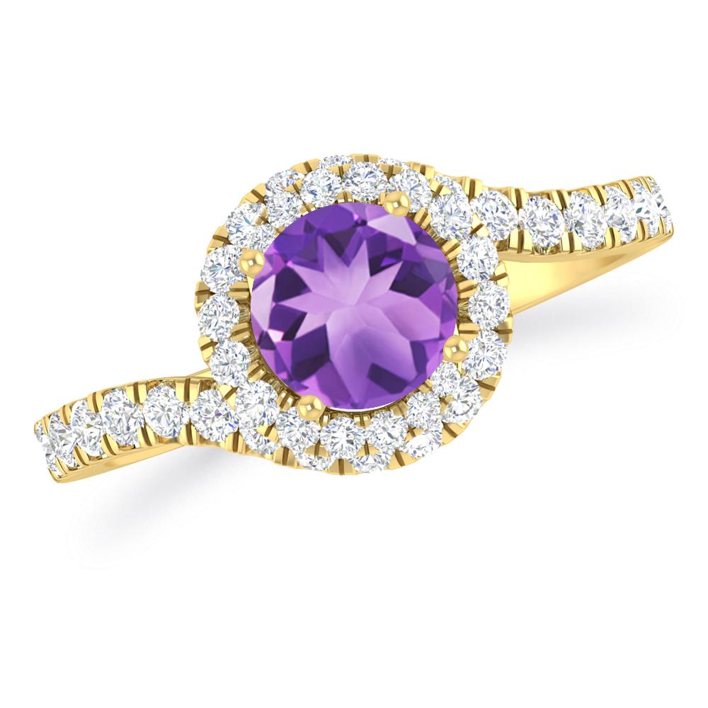 Yellow Gold - Amethyst