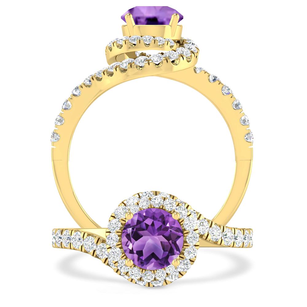 Yellow Gold - Amethyst