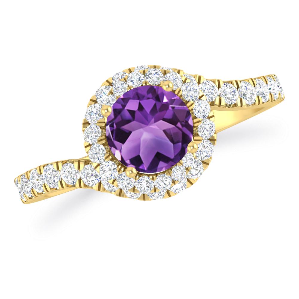 Yellow Gold - Amethyst