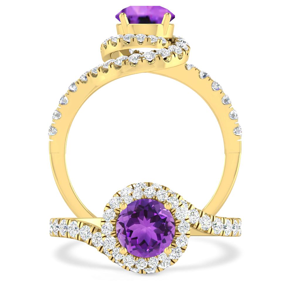 Yellow Gold - Amethyst