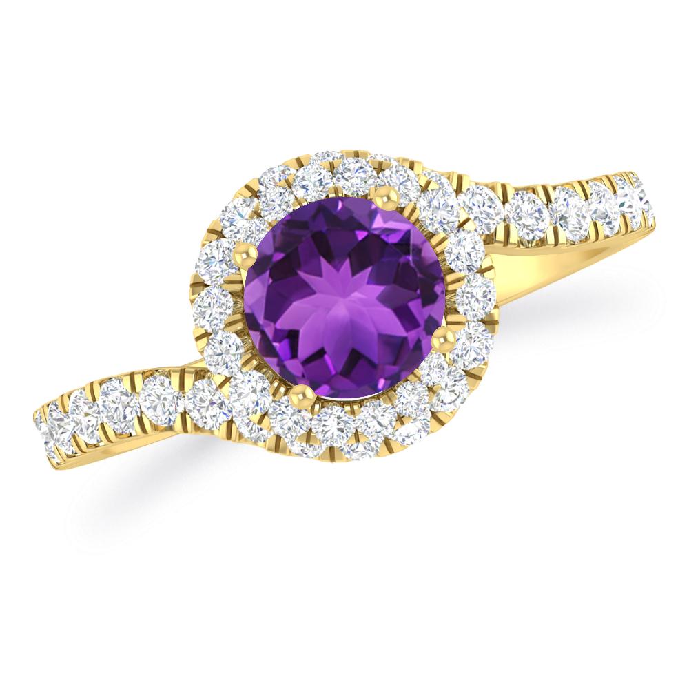 Yellow Gold - Amethyst