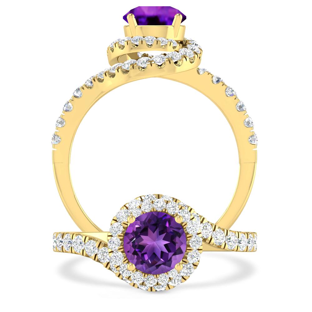 Yellow Gold - Amethyst