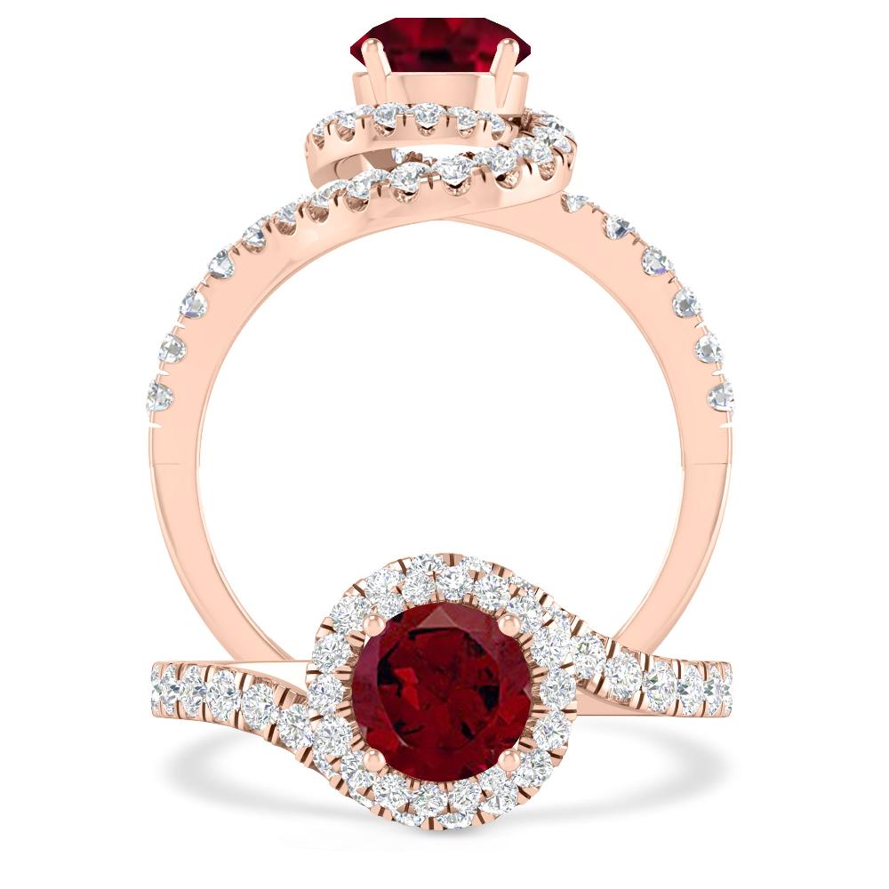 Rose Gold - Garnet