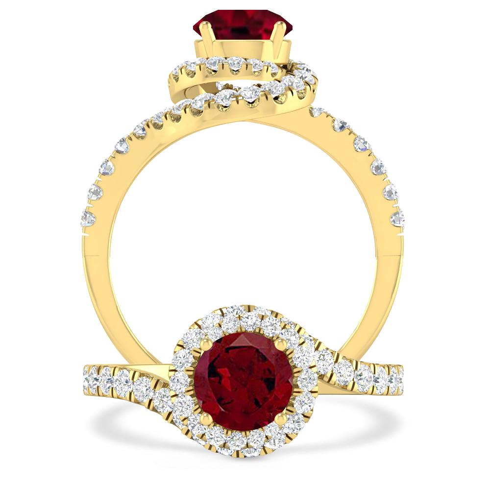 Yellow Gold - Garnet