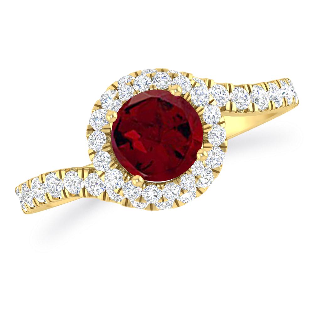 Yellow Gold - Garnet