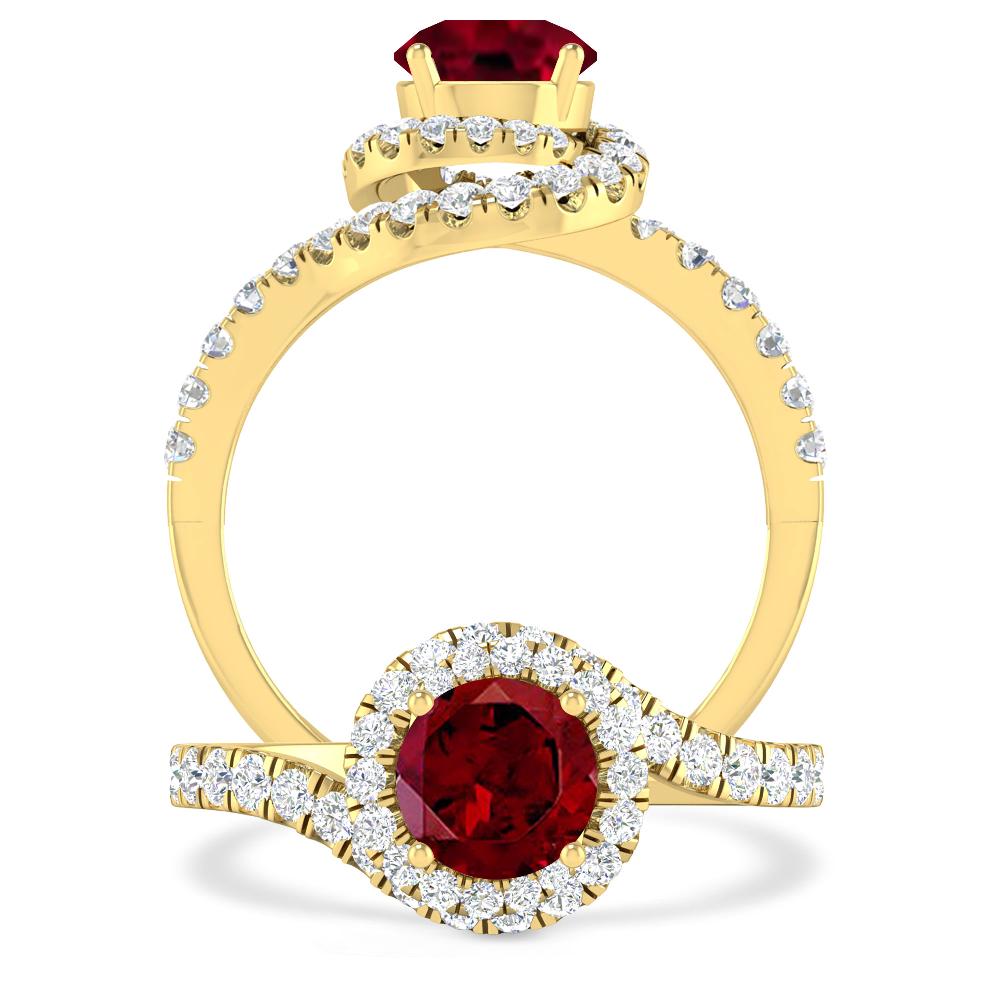 Yellow Gold - Garnet