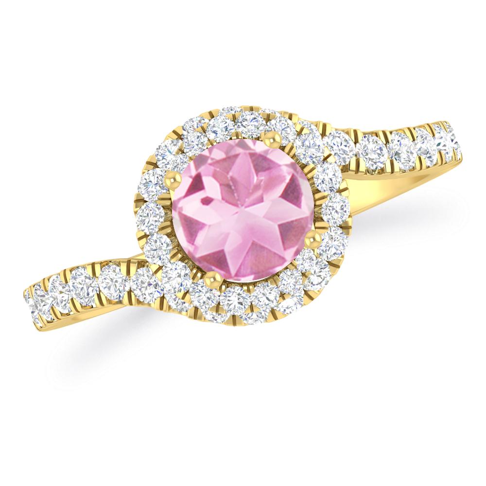 Yellow Gold - Pink Tourmaline