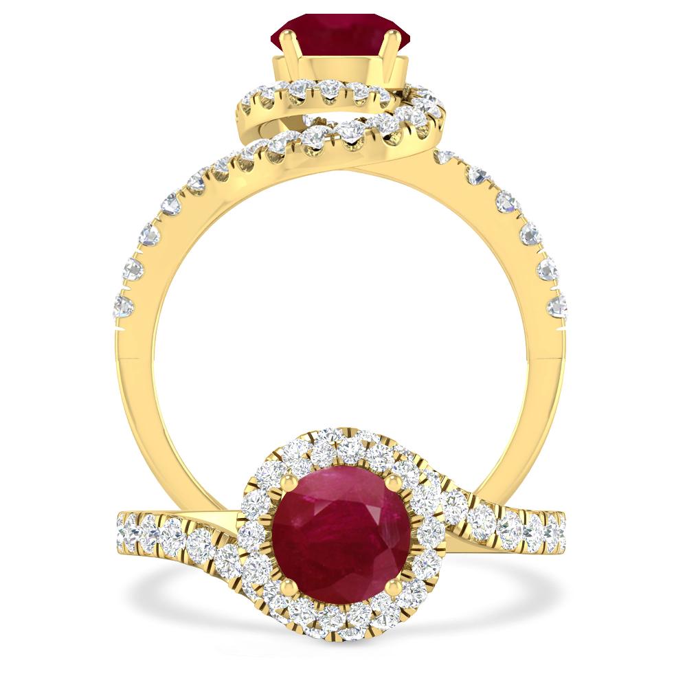 Yellow Gold - Ruby