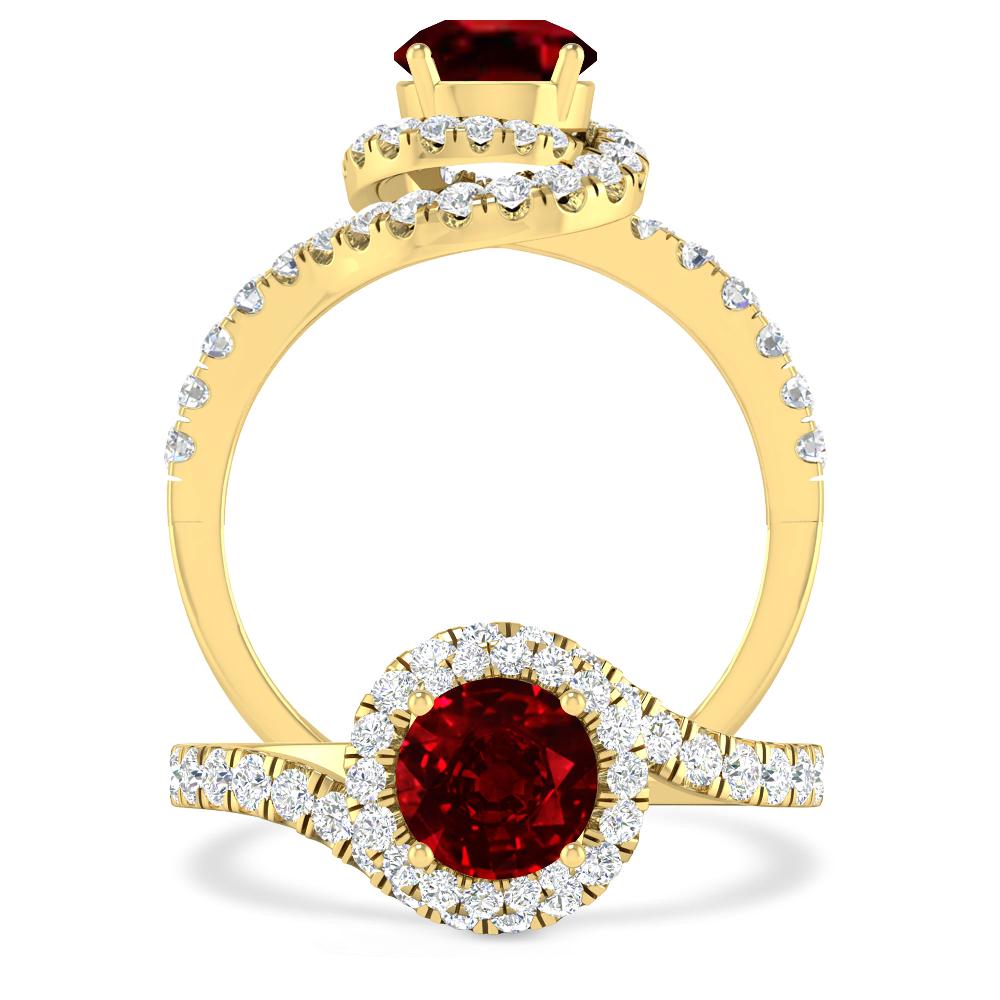 Yellow Gold - Ruby