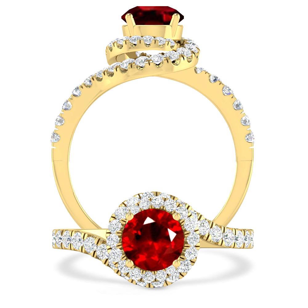 Yellow Gold - Ruby