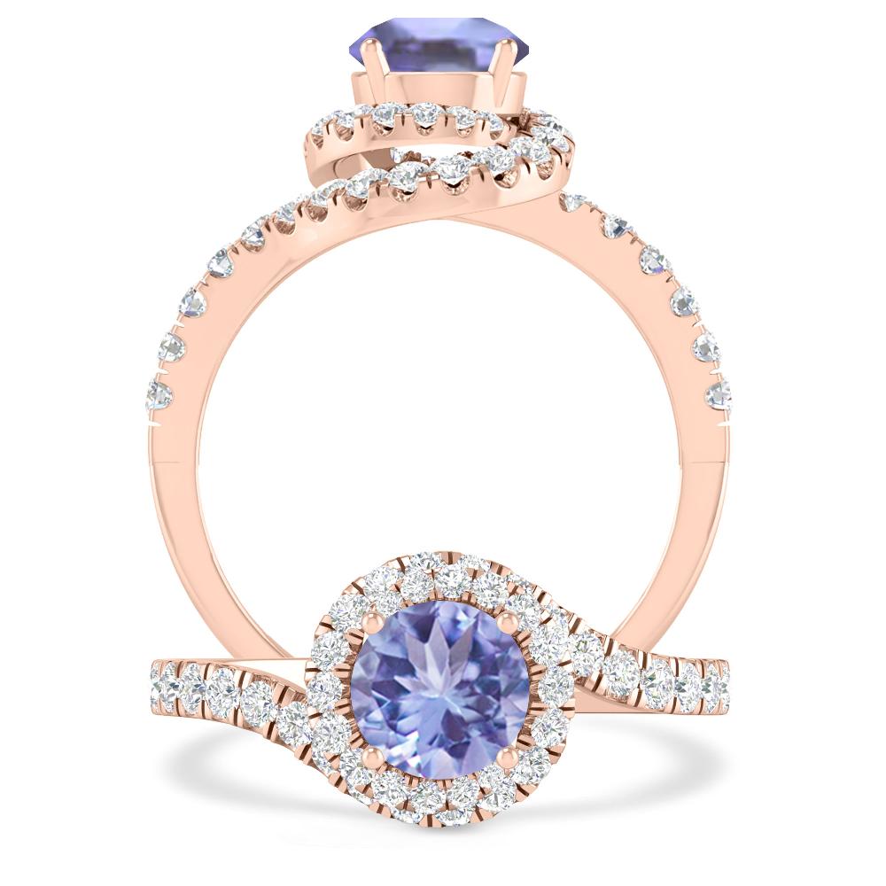 Rose Gold - Tanzanite