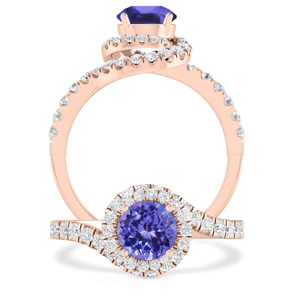 Rose Gold - Tanzanite