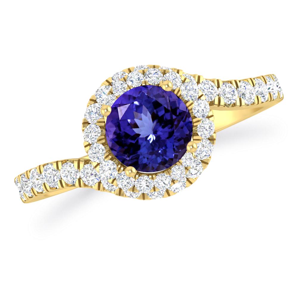 Yellow Gold - Tanzanite