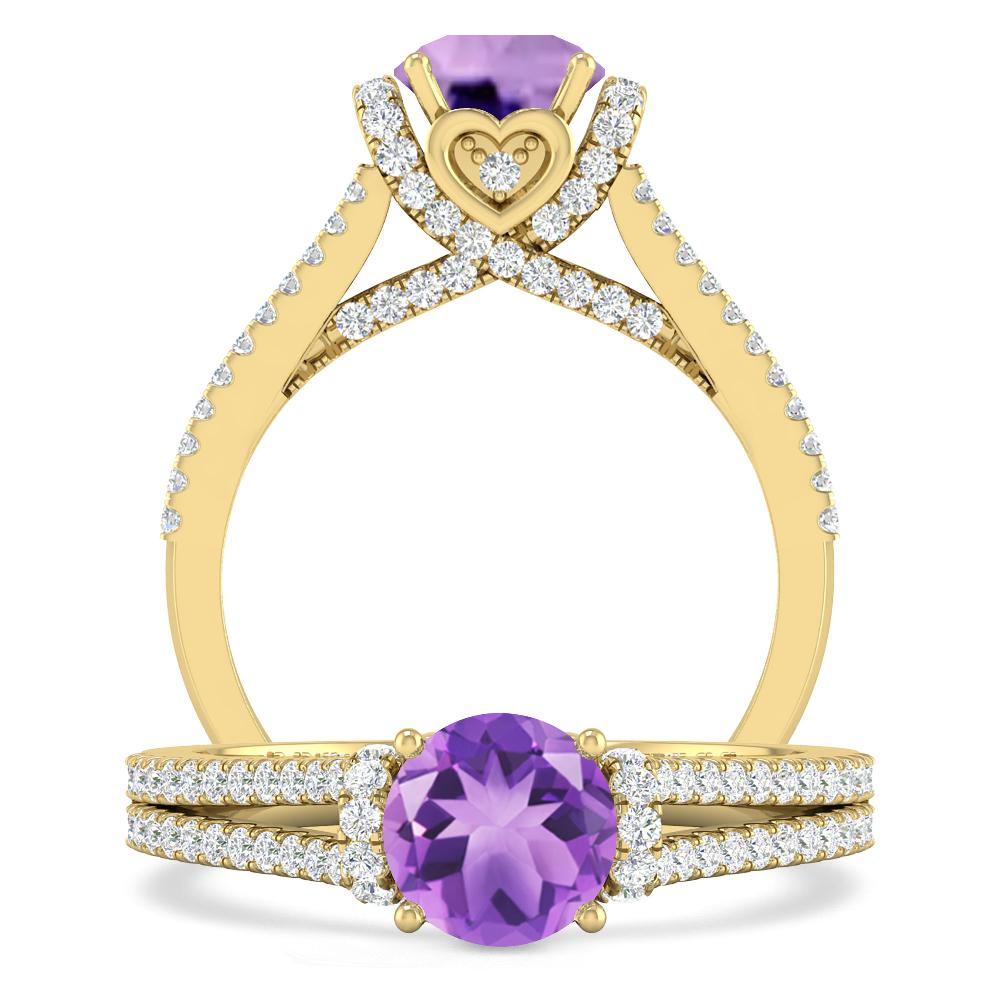 Yellow Gold - Amethyst