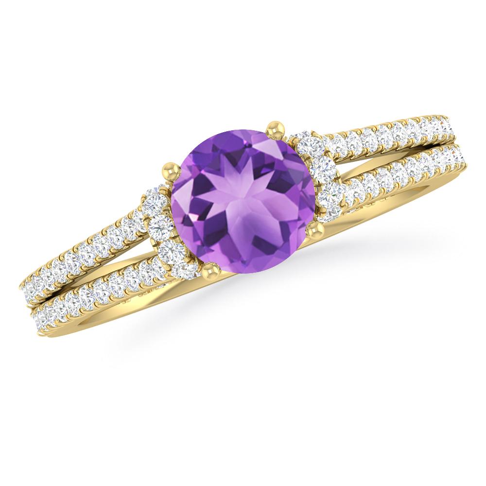 Yellow Gold - Amethyst