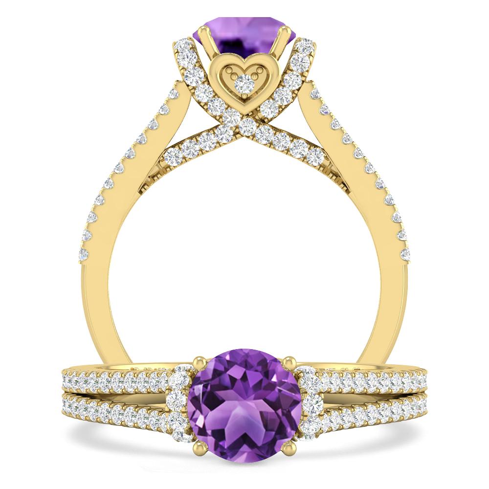 Yellow Gold - Amethyst