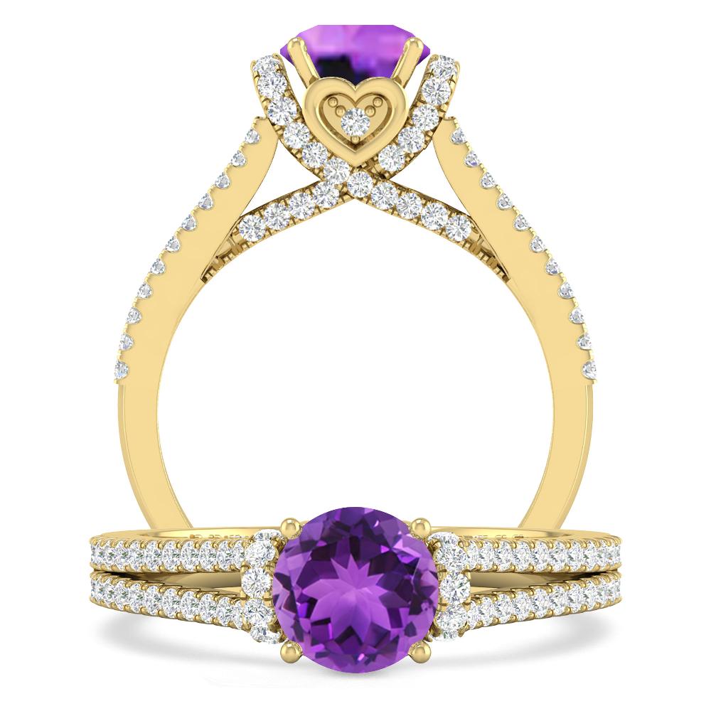 Yellow Gold - Amethyst