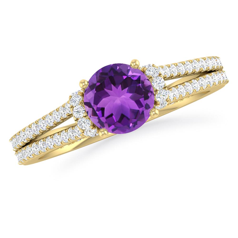 Yellow Gold - Amethyst