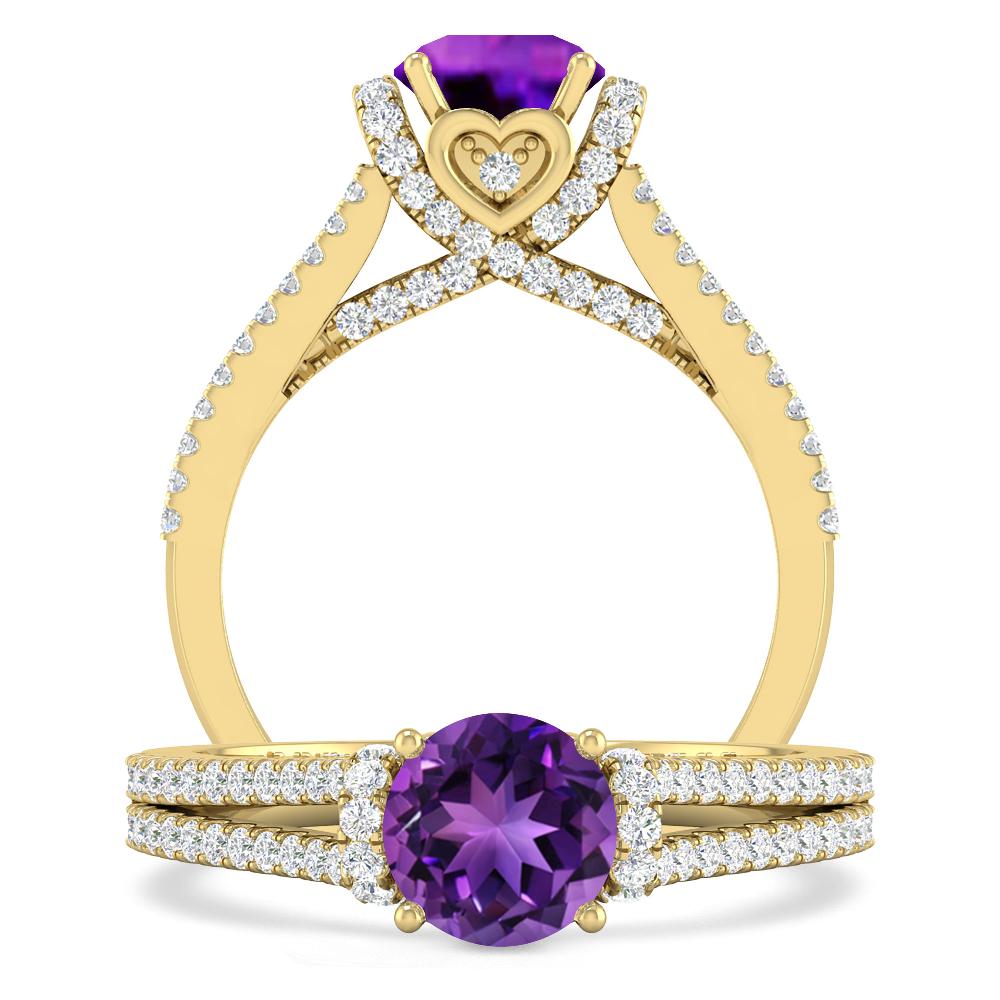 Yellow Gold - Amethyst