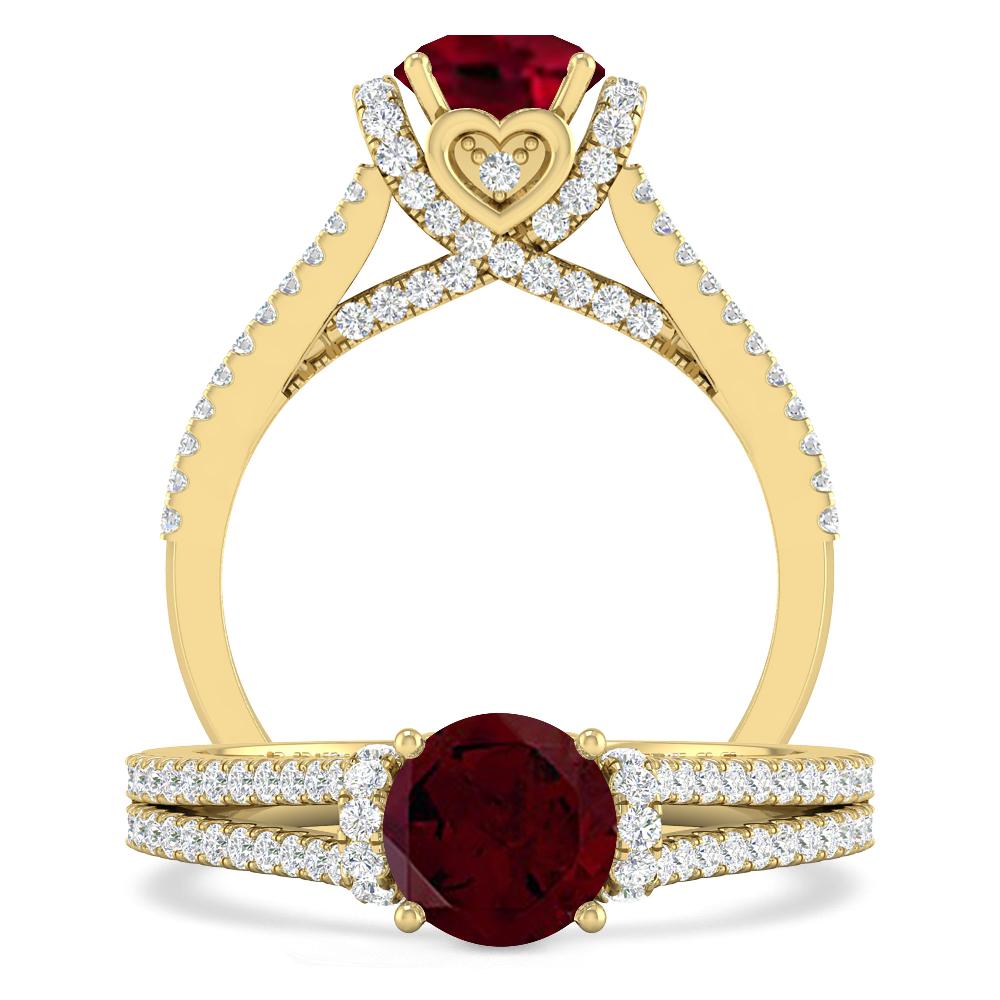 Yellow Gold - Garnet