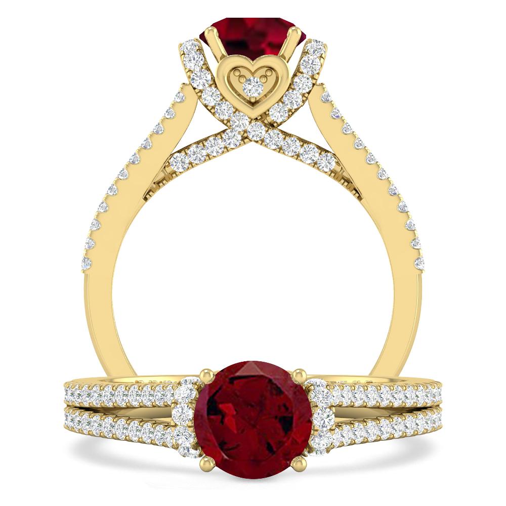 Yellow Gold - Garnet