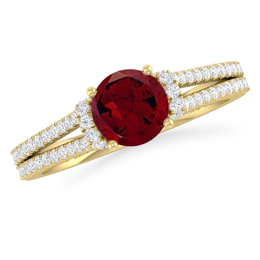 Yellow Gold - Garnet