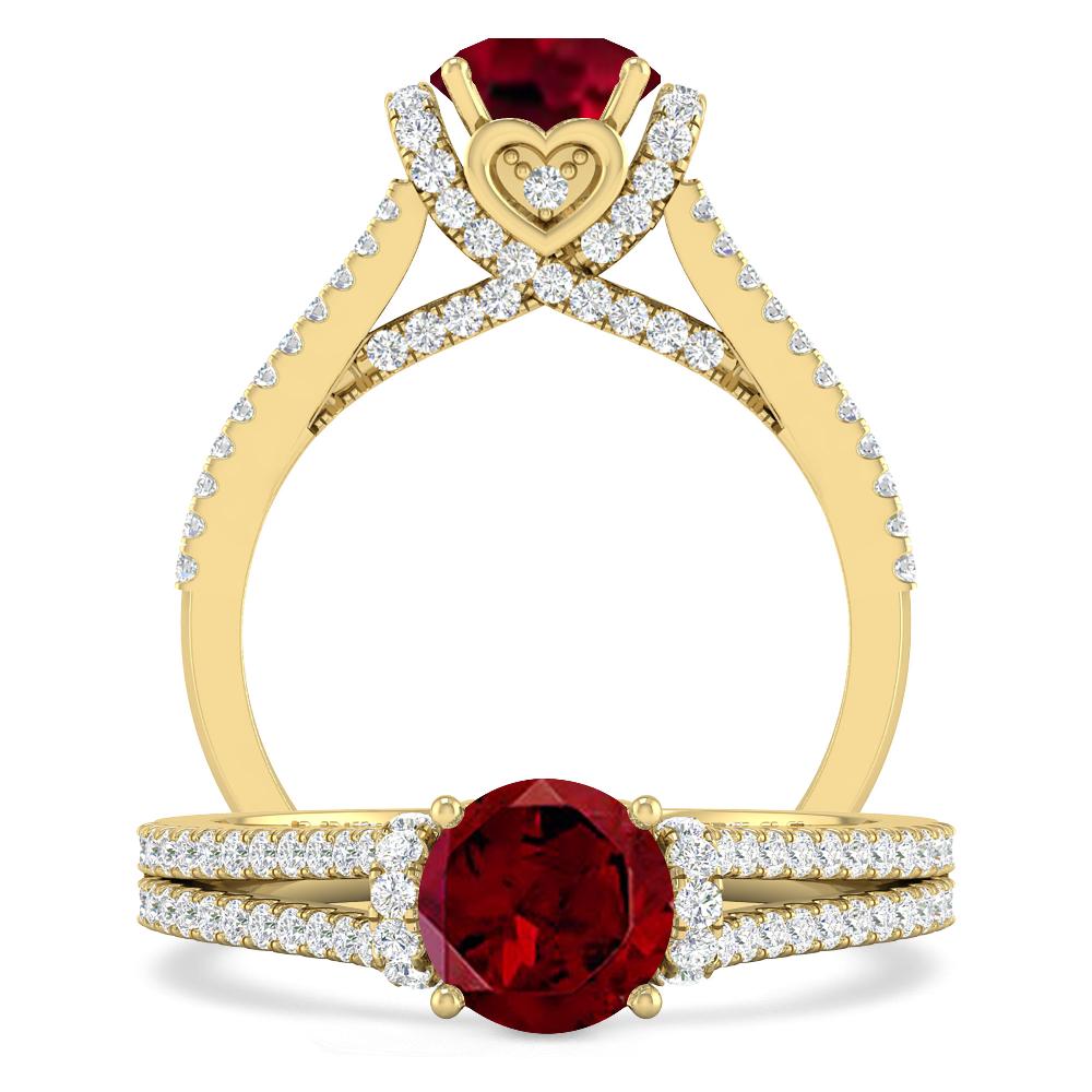 Yellow Gold - Garnet