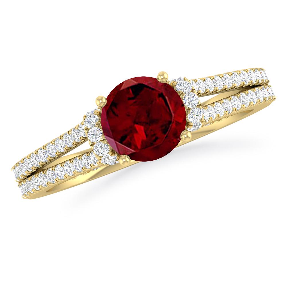 Yellow Gold - Garnet