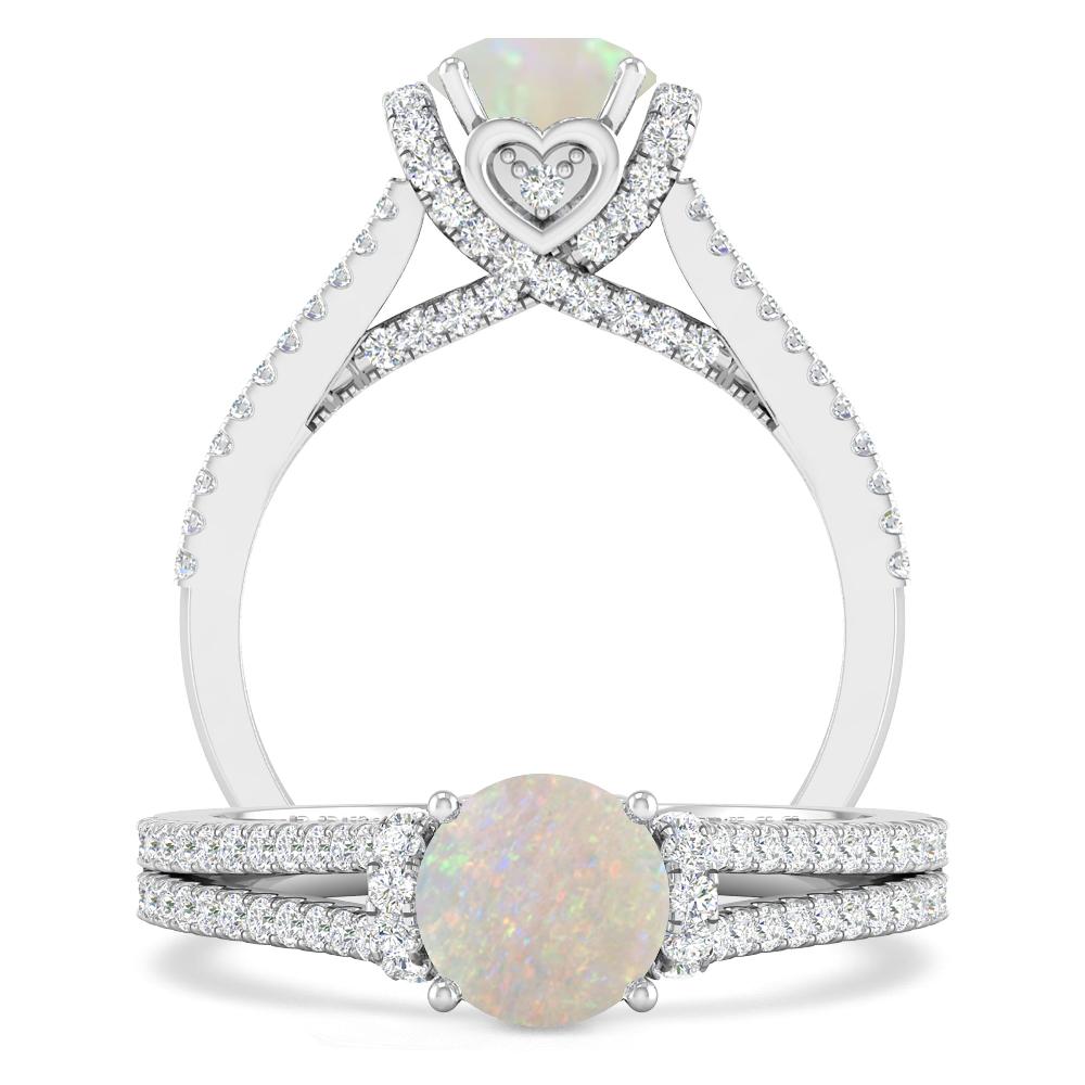 White Gold - Opal