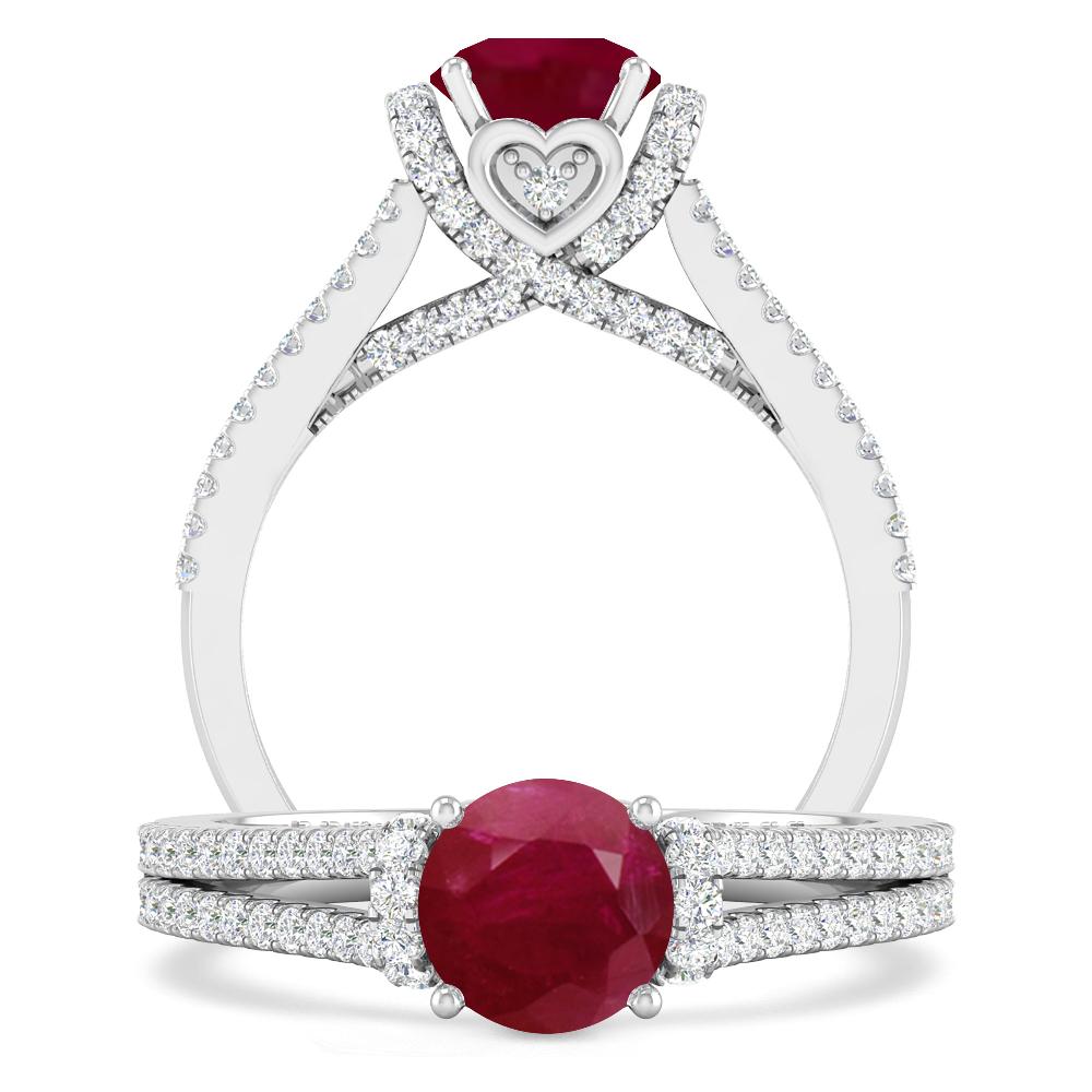 White Gold - Ruby