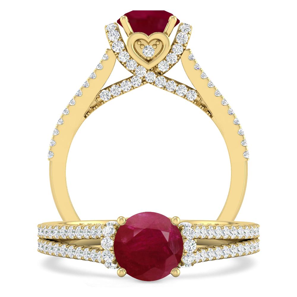 Yellow Gold - Ruby