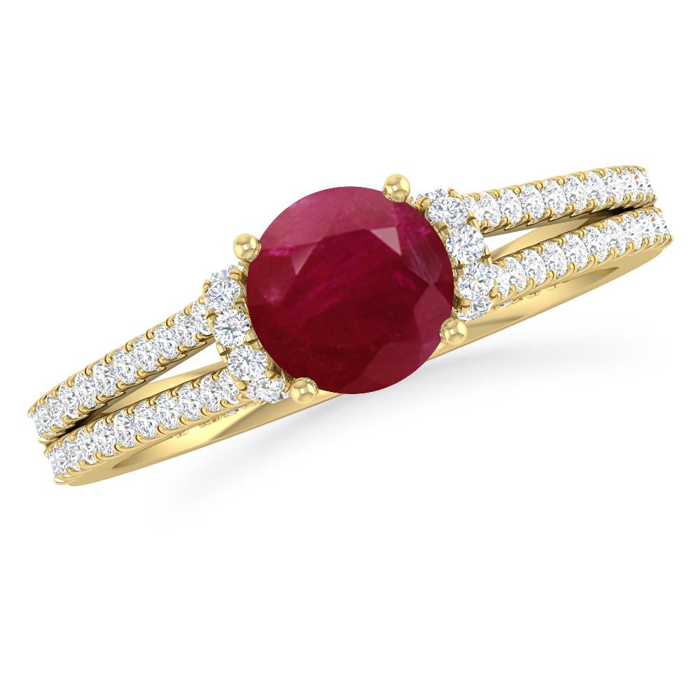 Yellow Gold - Ruby