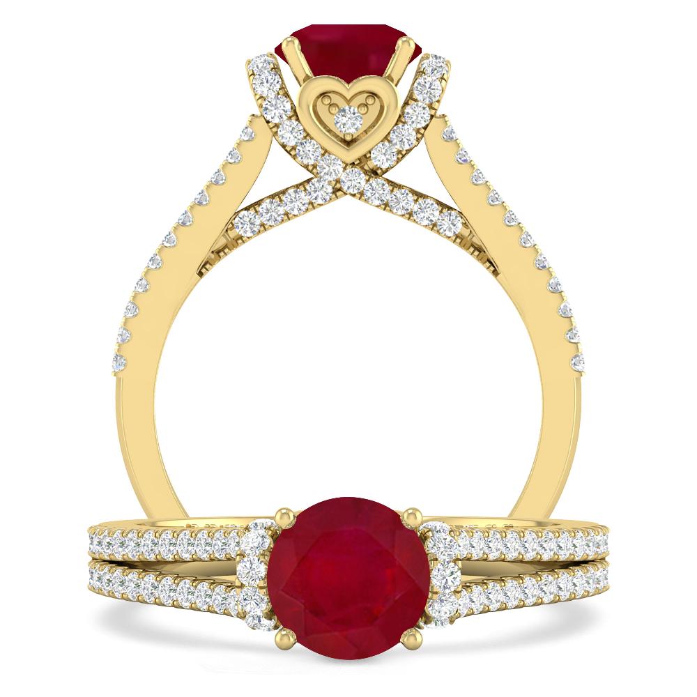 Yellow Gold - Ruby