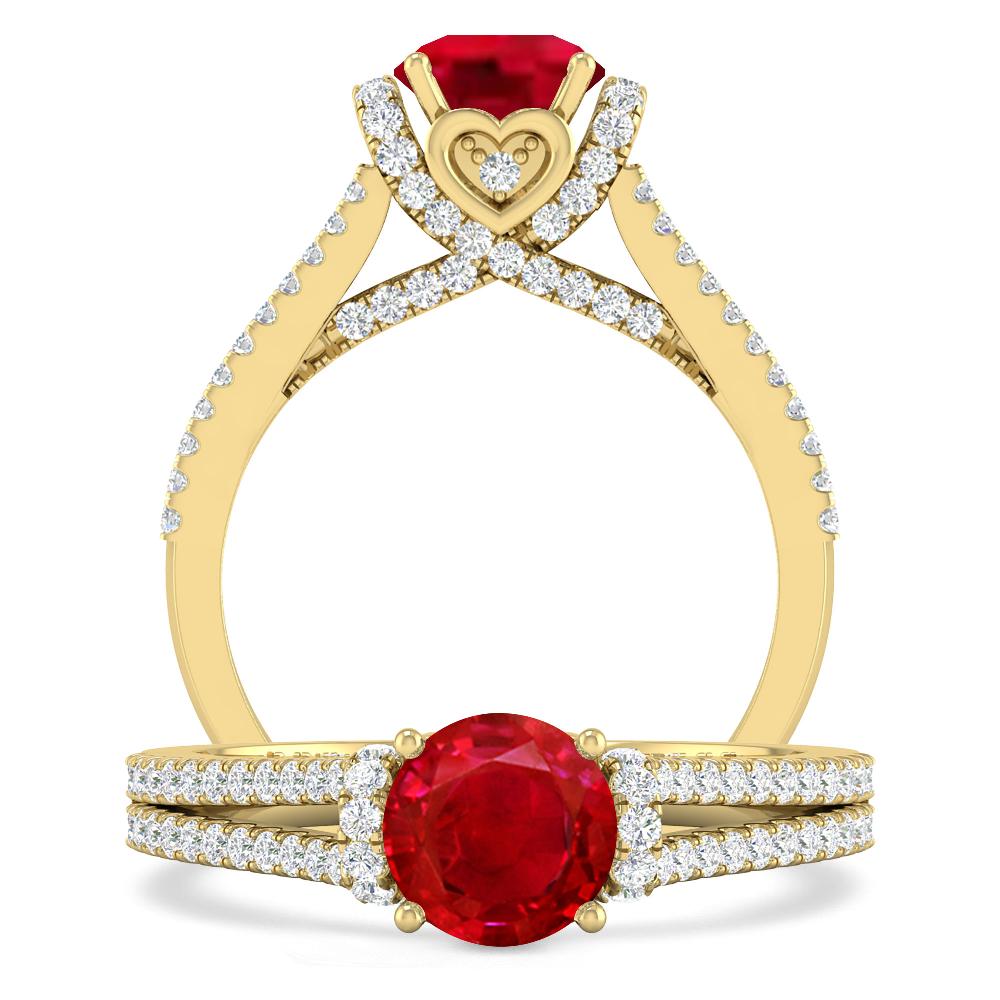 Yellow Gold - Ruby