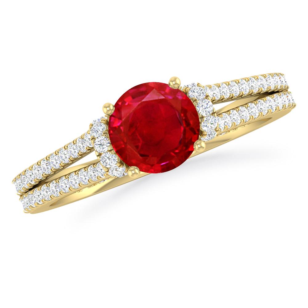 Yellow Gold - Ruby