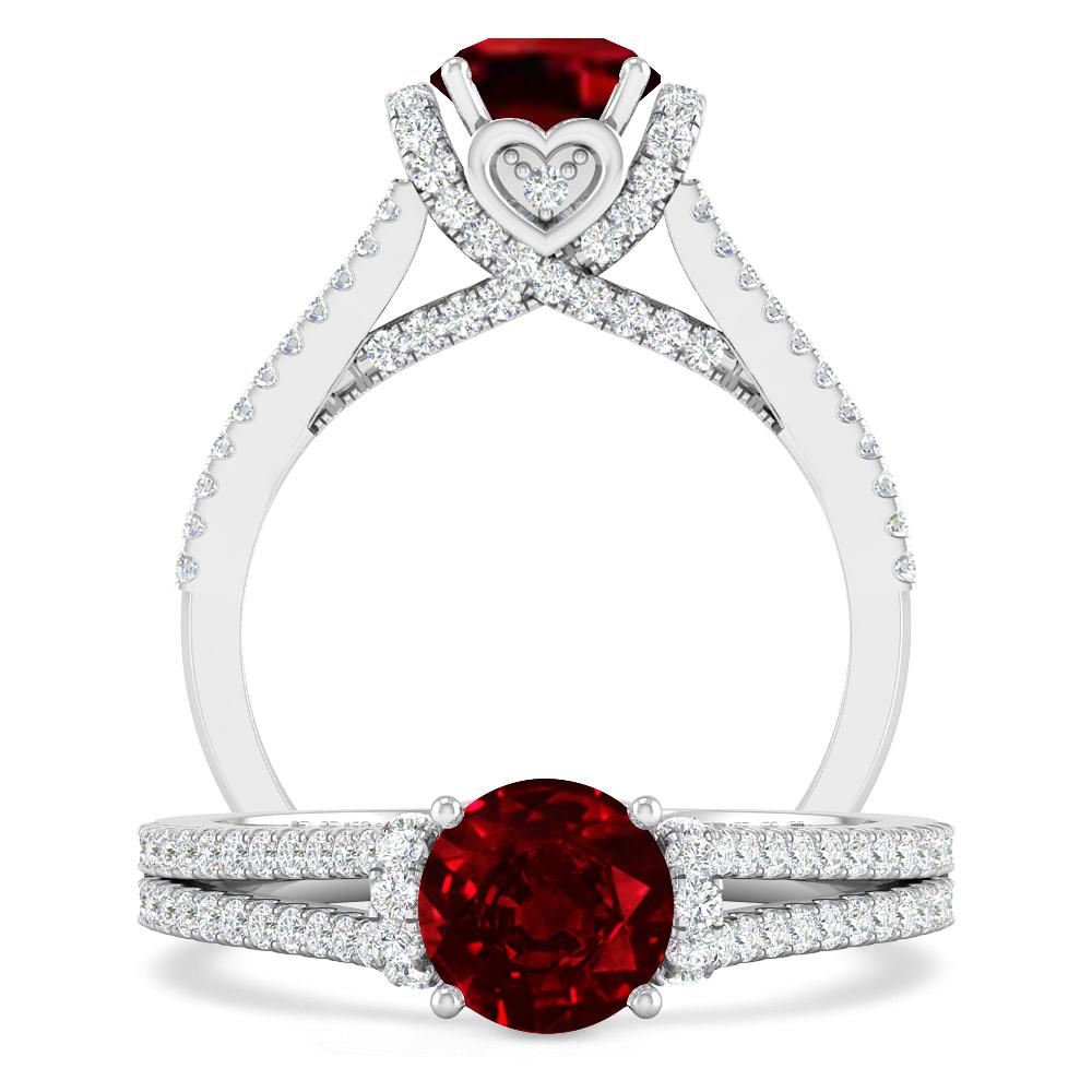 White Gold - Ruby