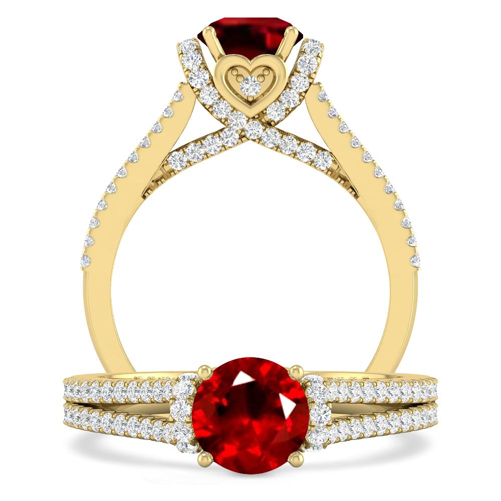 Yellow Gold - Ruby