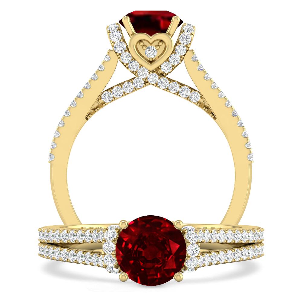 Yellow Gold - Ruby