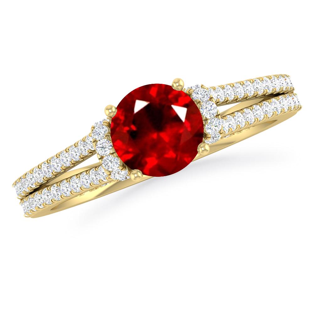 Yellow Gold - Ruby