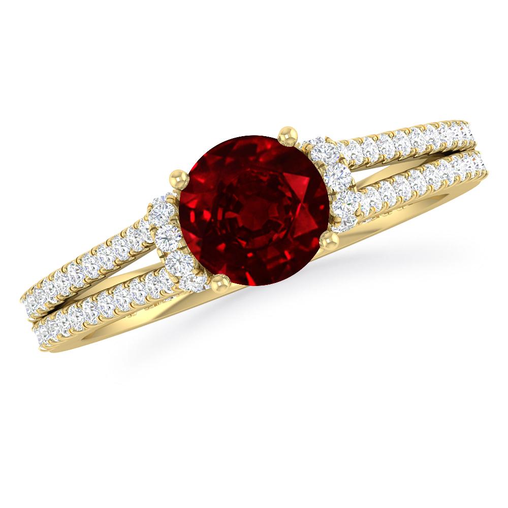 Yellow Gold - Ruby