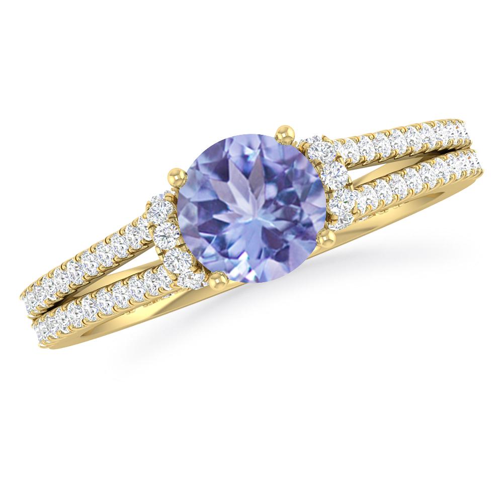 Yellow Gold - Tanzanite