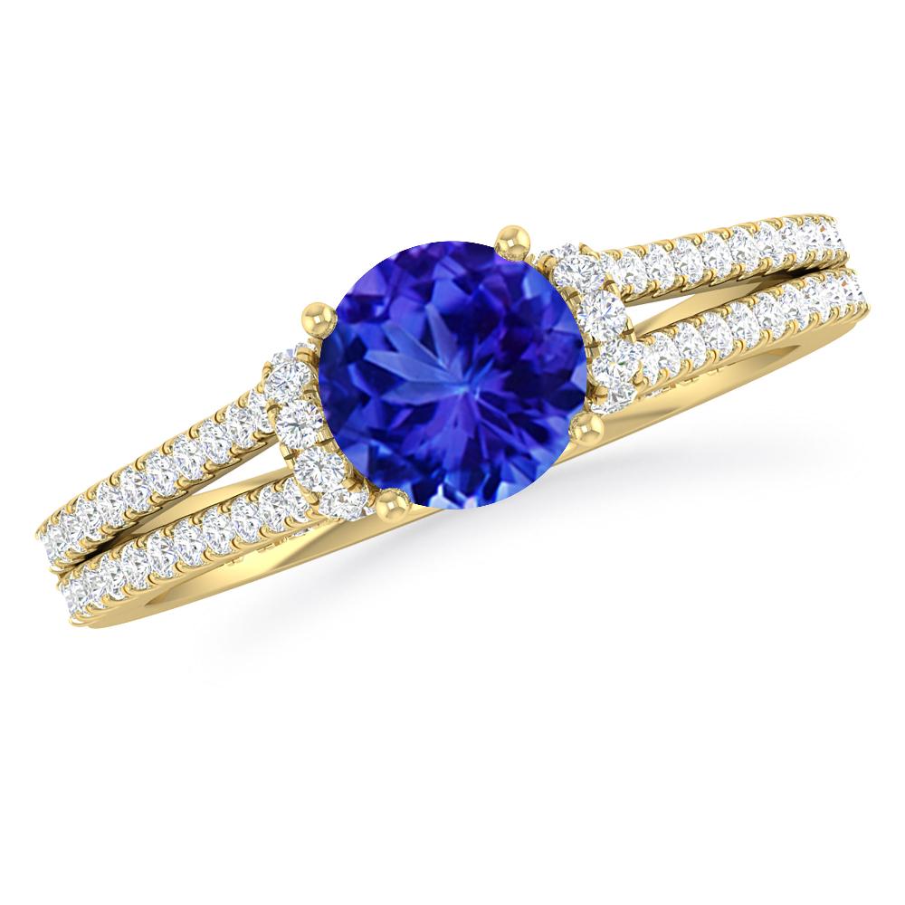 Yellow Gold - Tanzanite