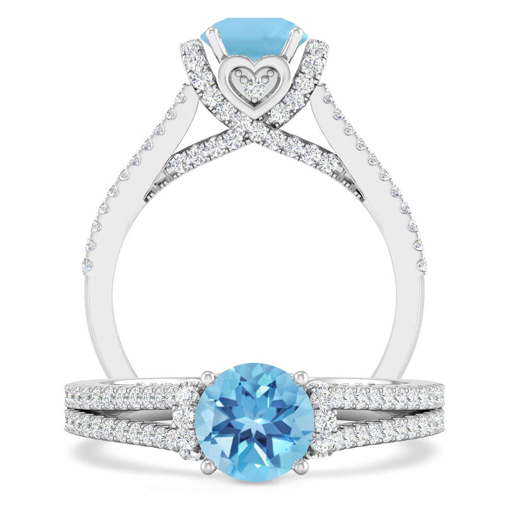 White Gold - Blue Topaz